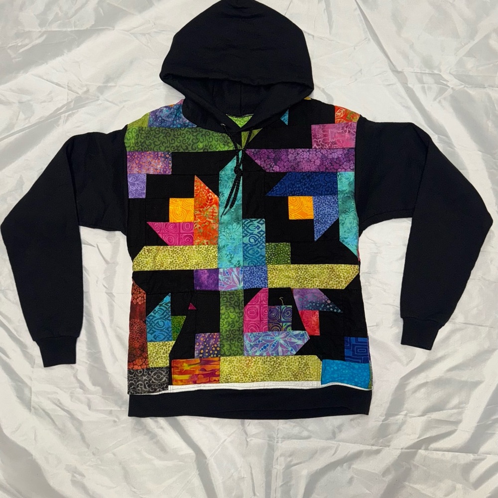 Custom up-cycle quilt and a hoodie size XS